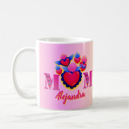 Taza Corazones para Mamá Nombre editable Kaffeetasse