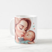 Taza de café blanca para madres kaffeetasse (Vorderseite Links)