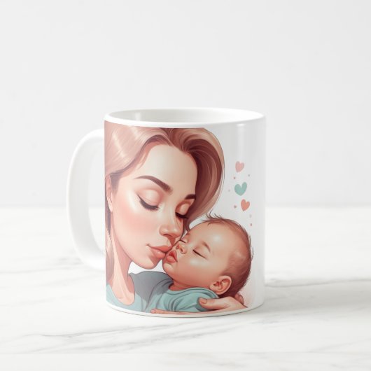 Taza de café blanca para madres kaffeetasse (Vorderseite Links)
