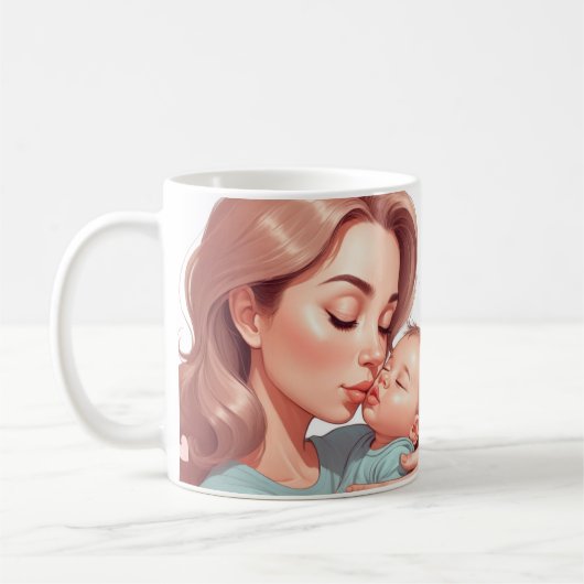 Taza de café blanca para madres kaffeetasse (Links)