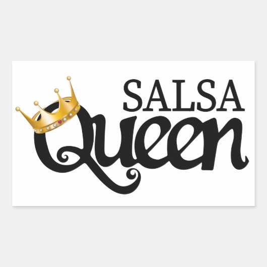 Taza De Café Bolso De Tela Camiseta Salsa Queen, B Rechteckiger Aufkleber (Vorderseite)