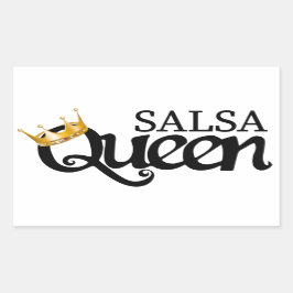 Taza De Café Bolso De Tela Camiseta Salsa Queen, B Rechteckiger Aufkleber