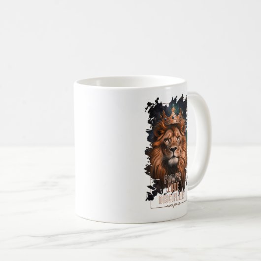 Taza de café con Diseño de León Kaffeetasse (VorderseiteRechts)