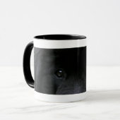 Taza de café con ojos de perro negro tasse (Vorderseite Links)
