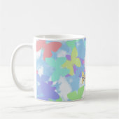 Taza de café de mariposas Monogram Name & Initial Kaffeetasse (Links)
