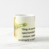 Taza de cafe diseño girasol y frace motivadora  kaffeetasse (Mittel)