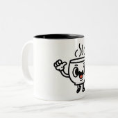 Taza de Café en Modo Victorioso - Taza Divertida Zweifarbige Tasse (Vorderseite Links)