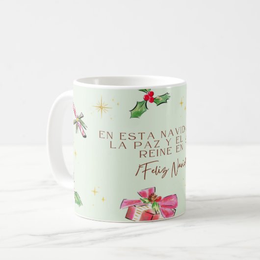 Taza De Café FEliz Navidad Kaffeetasse (Vorderseite Links)
