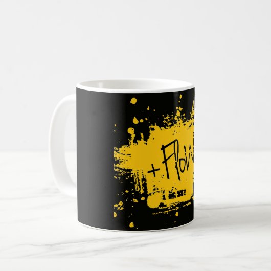 Taza de Cafe +Flow en negro Kaffeetasse (Vorderseite Links)