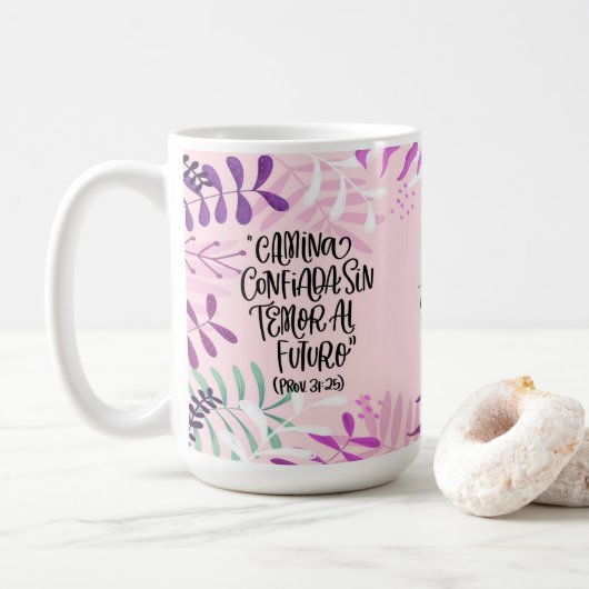 Taza de café frase en español proverbios 31 kaffeetasse (Mit Donut)
