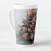 Taza De Café Latte Bodegón de flores Milchtasse (Linke Ecke)