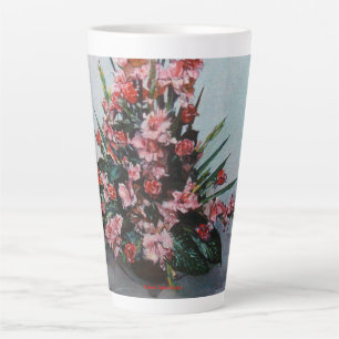 Taza De Café Latte Bodegón de flores Milchtasse