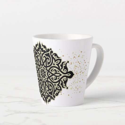 Taza de café latte con decoración milchtasse (Rechte Ecke)