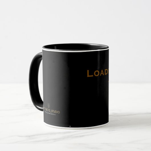 Taza de Café Negra 'Loading Since 1989' Tasse (Vorderseite Links)