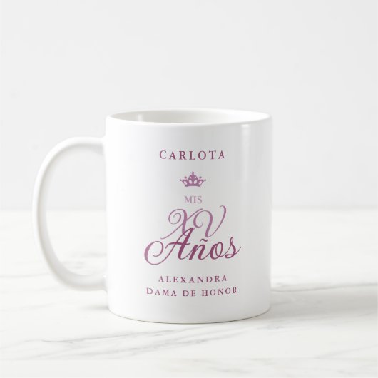 Taza De Café Romántico equipo de novias en tonos r Kaffeetasse (Links)