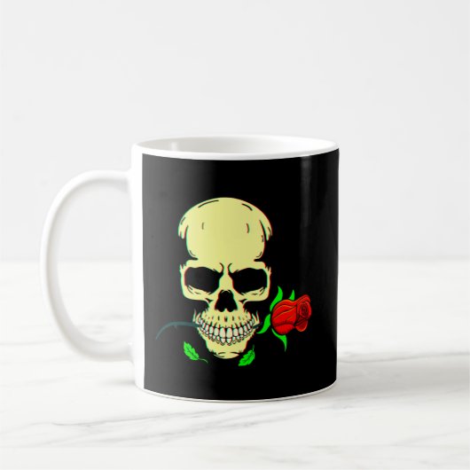 Taza De Café Skull N Roses 3D Kaffeetasse (Links)