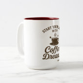 taza de café vintage zweifarbige tasse (Vorderseite Links)