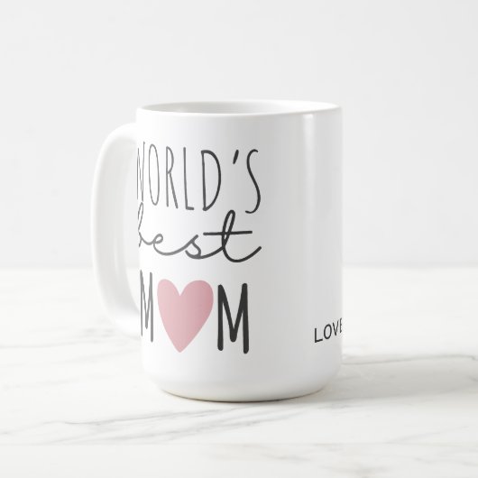 Taza De Café World's Best MOM Custon Kaffeetasse (Vorderseite Links)