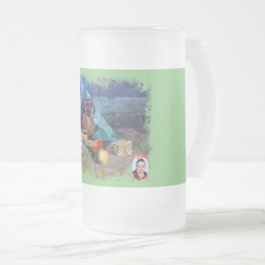 Taza De Cristal Esmerilado Bodegón a espátula Mattglas Bierglas (VorderseiteRechts)