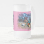 Taza De Cristal Esmerilado Bodegón a espátula Mattglas Bierglas (VorderseiteRechts)