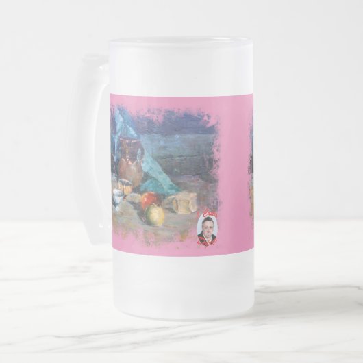 Taza De Cristal Esmerilado Bodegón a espátula Mattglas Bierglas (Vorderseite Links)