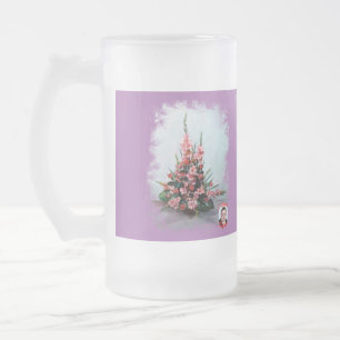 Taza De Cristal Esmerilado Bodegón de flores Mattglas Bierglas