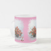 Taza de Cristal Esmerilado Bodegón de flores Mattglastasse (Vorderseite Links)