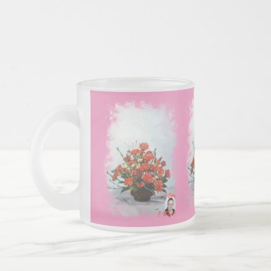 Taza de Cristal Esmerilado Bodegón de flores Mattglastasse (Links)