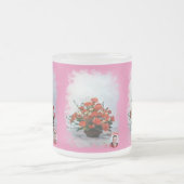 Taza de Cristal Esmerilado Bodegón de flores Mattglastasse (Mittel)