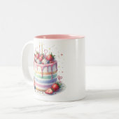 Taza de cumpleaños  zweifarbige tasse (Vorderseite Links)