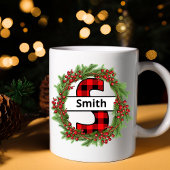 "Taza de navidad personalizada con letra S. Kaffeetasse