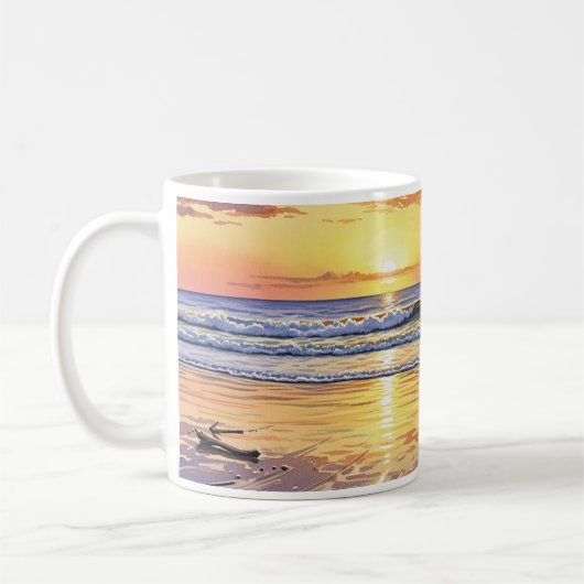Taza de paisaje del mar kaffeetasse (Links)