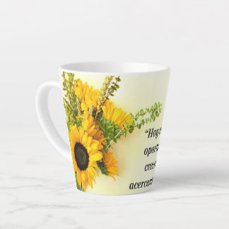 Taza de porcelana diseño de girasol y frace milchtasse