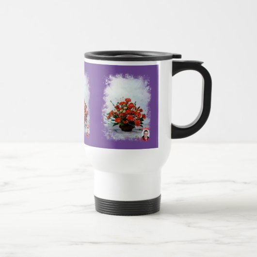 Taza De Viaje Bodegón de flores Reisebecher (Rechts)