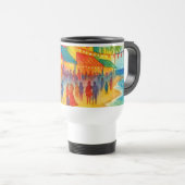 Taza de viaje fiesta en la playa en el centro reisebecher (VorderseiteRechts)