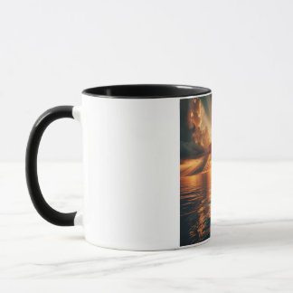 Taza decorativa, con amanecer radieante tasse