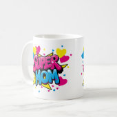  Taza día de las madres Super mama  Kaffeetasse (Vorderseite Links)