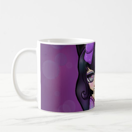 Taza diseño Kuromi fanart rostro Kaffeetasse (Links)
