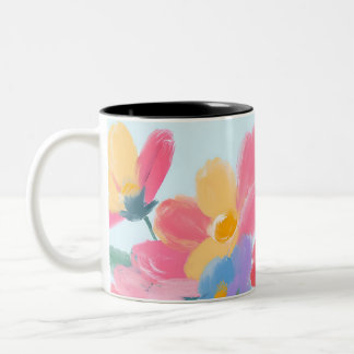 Taza floreada y chic zweifarbige tasse