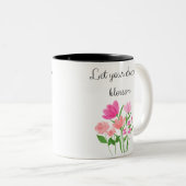 Taza flores mug motivacional zweifarbige tasse (VorderseiteRechts)