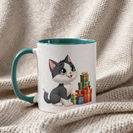 Taza gatito kawaii con regalos diseño adorable tasse
