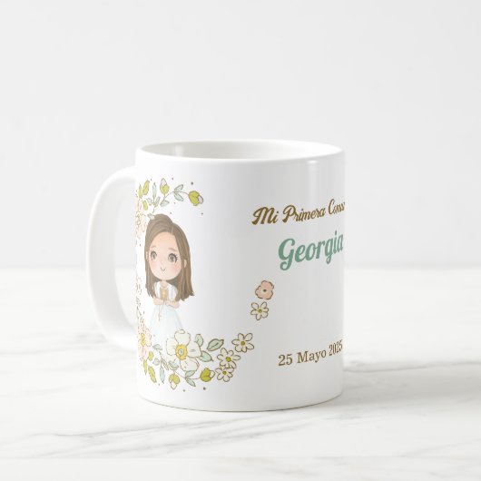 Taza GEORGIA Comunión Kaffeetasse (Vorderseite Links)