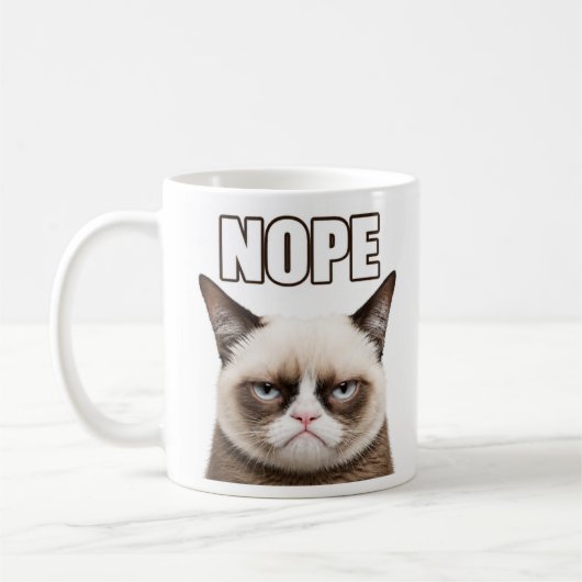 Taza Grumpy Cat NOPE Mug Kaffeetasse (Links)