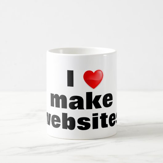 Taza I love make websites Kaffeetasse (Mittel)