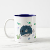 Taza Infantil con Diseño de Ballena y Peces Zweifarbige Tasse (Links)
