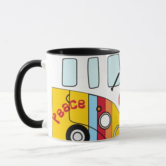 Taza Kombi Arcoíris Peace – Furgoneta Hippie Multi Tasse (Links)