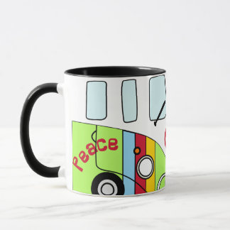 Taza Kombi Verde Neón – Diseño Psicodélico Brillan Tasse