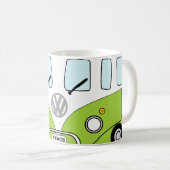 Taza Kombi Verde Psicodélica – Furgoneta Retro con Kaffeetasse (VorderseiteRechts)