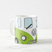 Taza Kombi Verde Psicodélica – Furgoneta Retro con Kaffeetasse (Vorderseite Links)