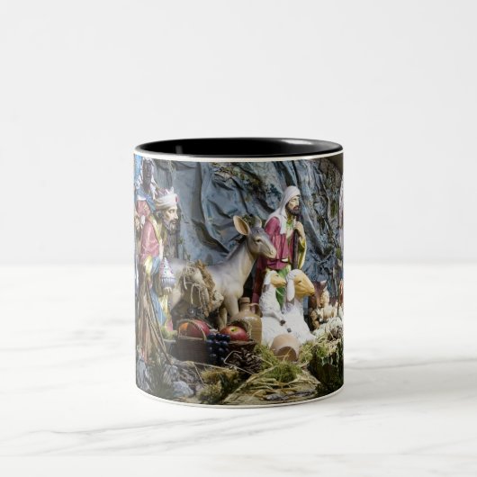 Taza: La Luz del Nacimiento en tu Hogar (Regalo de Zweifarbige Tasse (Mittel)